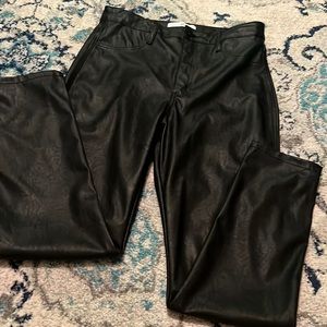 Black leather pants